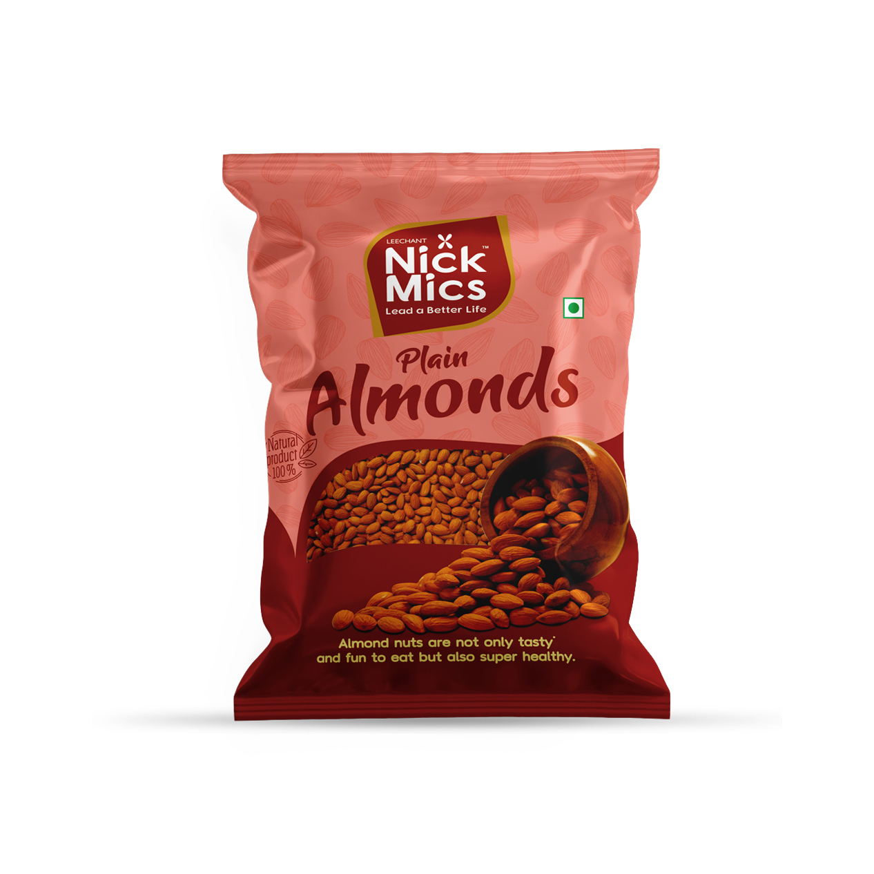 PLAIN ALMOND FRONT 500g