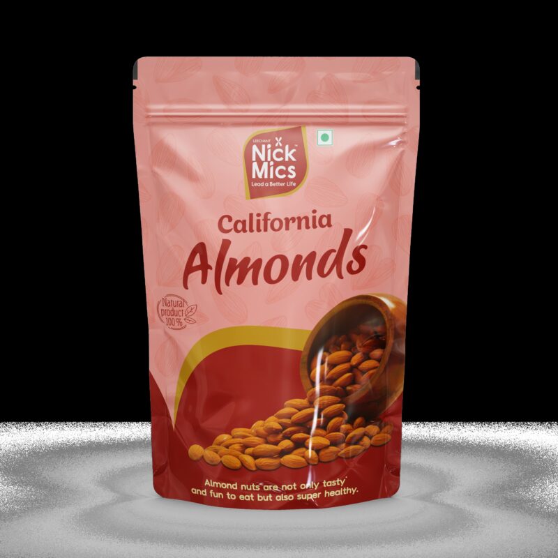 A Packet of California Almonds 200gm- Nickmics